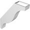 Ekena Millwork 4-in. W x 18-in. D x 24-in. H Funston Architectural Grade PVC Knee Brace BRCP04X18X24FST - alternate 2